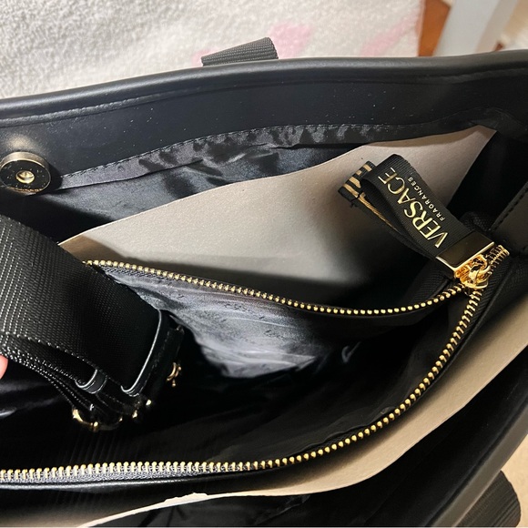 Versace Fragrance Luxury Tote Bag Black and Gold - Picture 3 of 3